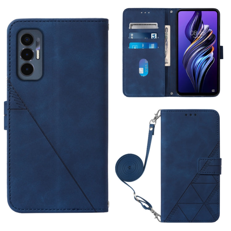 For Tecno Pova 3 LE7 Crossbody 3D Embossed Flip Leather Phone Case
