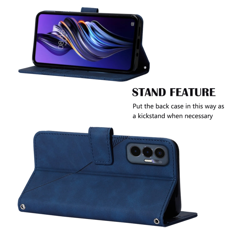 For Tecno Pova 3 LE7 Crossbody 3D Embossed Flip Leather Phone Case