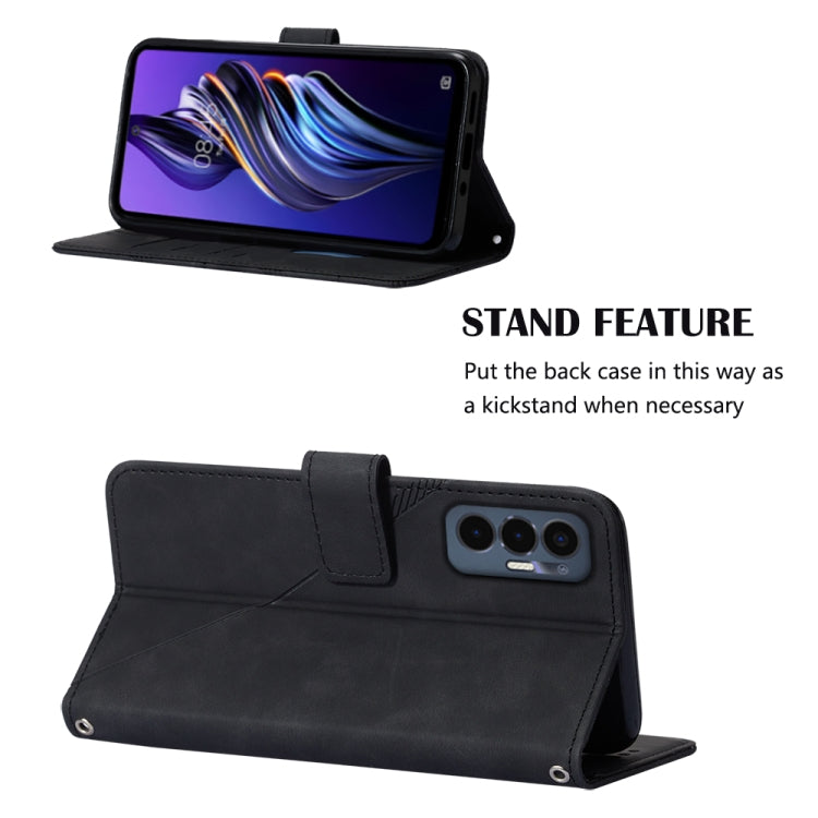 For Tecno Pova 3 LE7 Crossbody 3D Embossed Flip Leather Phone Case