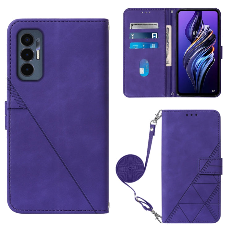For Tecno Pova 3 LE7 Crossbody 3D Embossed Flip Leather Phone Case