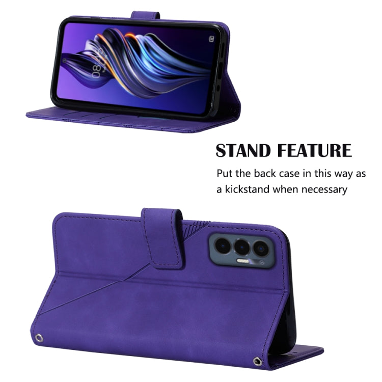 For Tecno Pova 3 LE7 Crossbody 3D Embossed Flip Leather Phone Case
