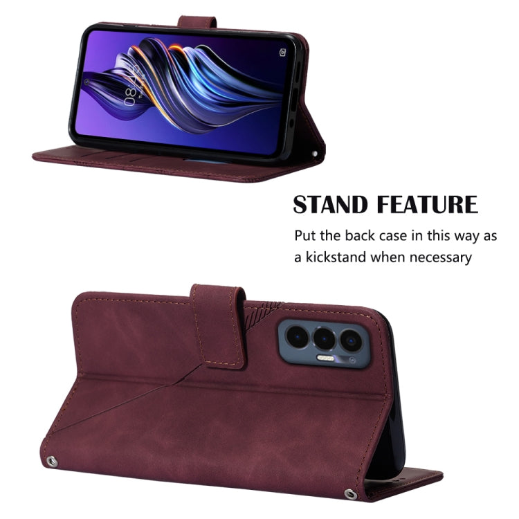 For Tecno Pova 3 LE7 Crossbody 3D Embossed Flip Leather Phone Case