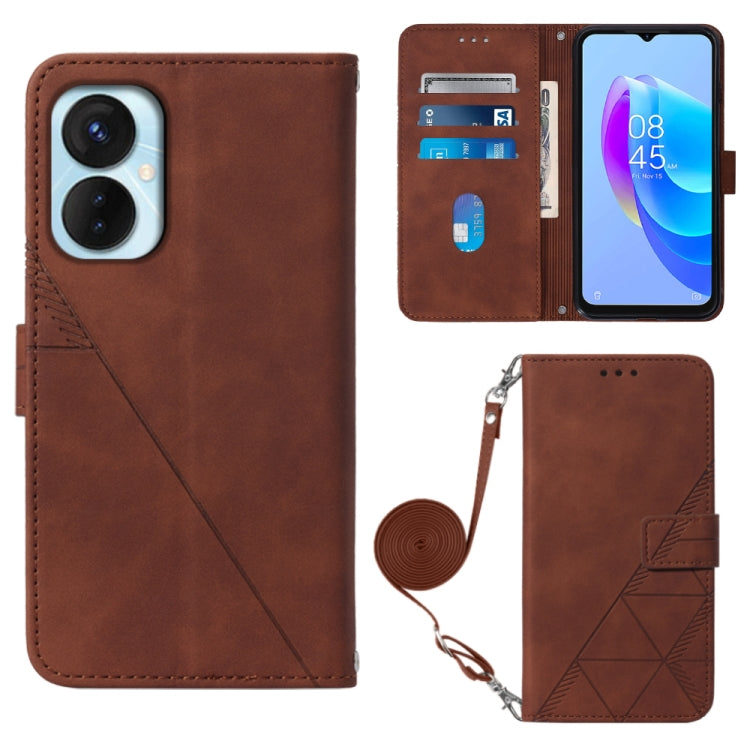 For Tecno Spark 9 Pro / Spark 9T Crossbody 3D Embossed Flip Leather Phone Case