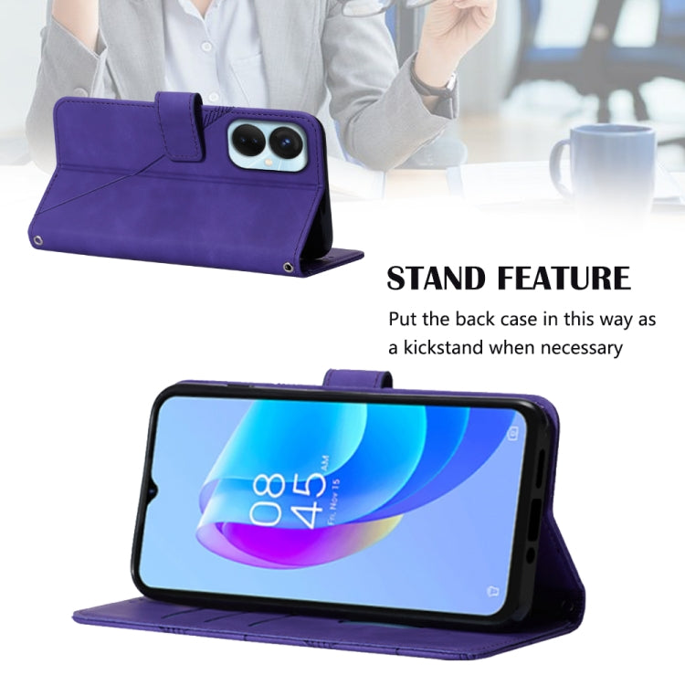 For Tecno Spark 9 Pro / Spark 9T Crossbody 3D Embossed Flip Leather Phone Case