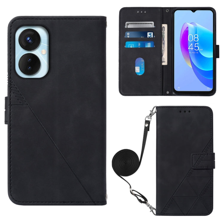 For Tecno Spark 9 Pro / Spark 9T Crossbody 3D Embossed Flip Leather Phone Case