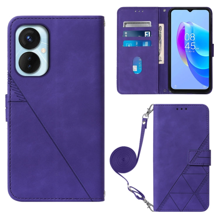 For Tecno Spark 9 Pro / Spark 9T Crossbody 3D Embossed Flip Leather Phone Case