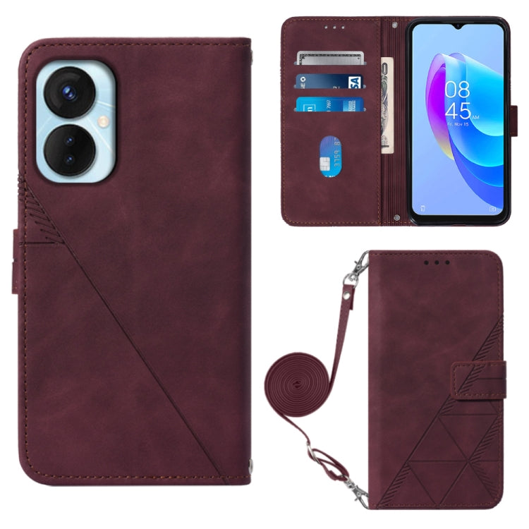 For Tecno Spark 9 Pro / Spark 9T Crossbody 3D Embossed Flip Leather Phone Case