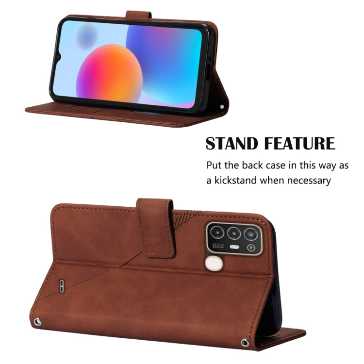 For ZTE Blade A52 Crossbody 3D Embossed Flip Leather Phone Case