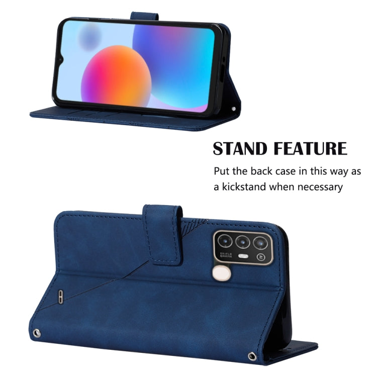 For ZTE Blade A52 Crossbody 3D Embossed Flip Leather Phone Case