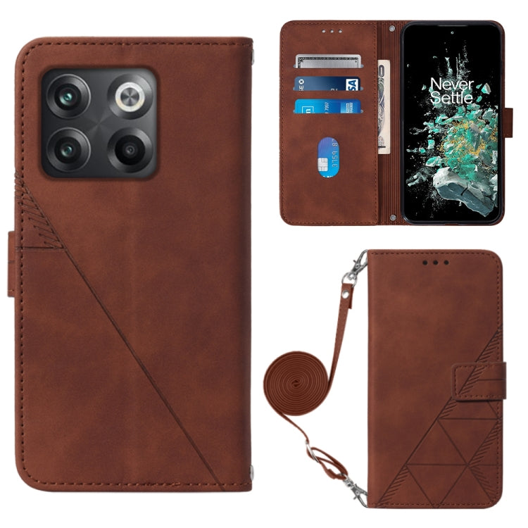 For OnePlus 10T 5G Global Crossbody 3D Embossed Flip Leather Phone Case