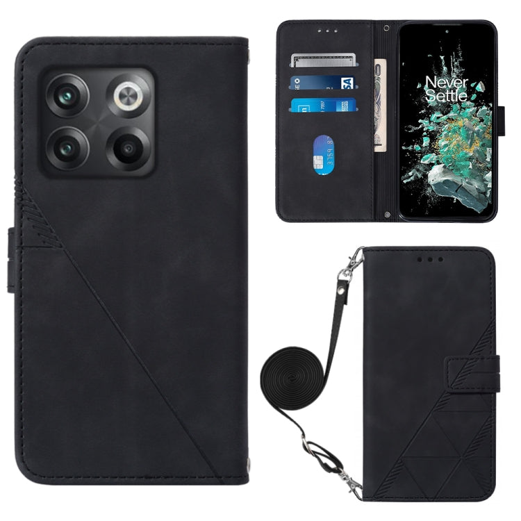For OnePlus 10T 5G Global Crossbody 3D Embossed Flip Leather Phone Case