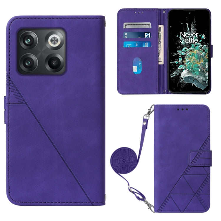 For OnePlus 10T 5G Global Crossbody 3D Embossed Flip Leather Phone Case