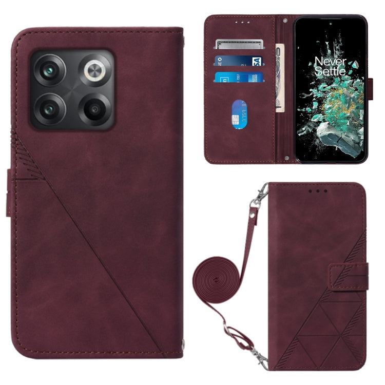 For OnePlus 10T 5G Global Crossbody 3D Embossed Flip Leather Phone Case
