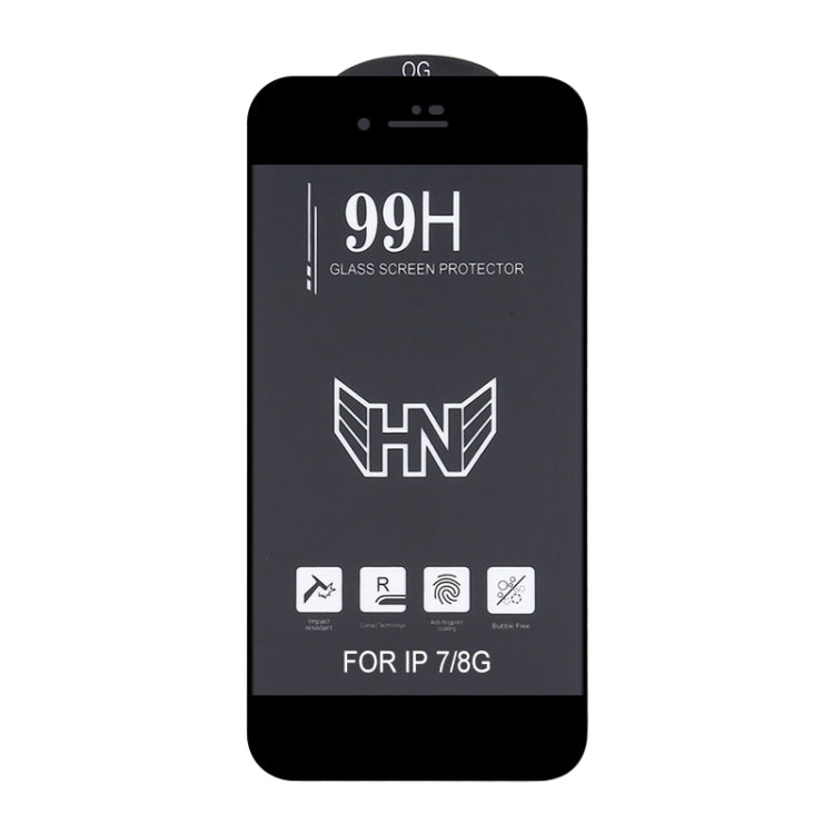 For iPhone 6s / 6 25pcs High Aluminum Large Arc Full Screen Tempered Glass Film
