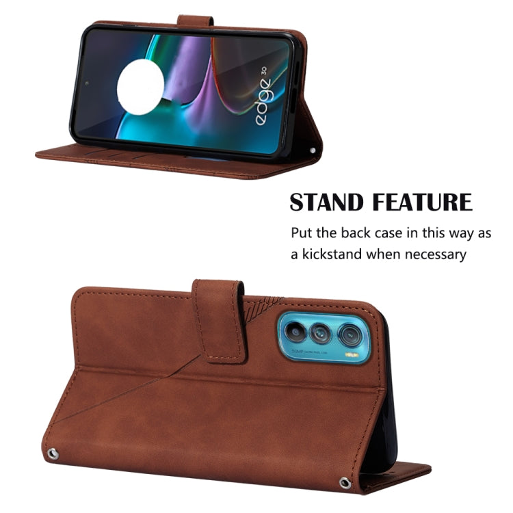 For Motorola Edge 30 Crossbody 3D Embossed Flip Leather Phone Case