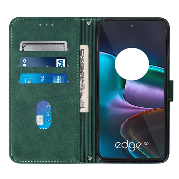 For Motorola Edge 30 Crossbody 3D Embossed Flip Leather Phone Case