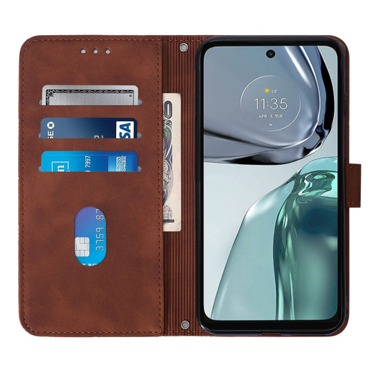 For Motorola Moto G62 5G Crossbody 3D Embossed Flip Leather Phone Case