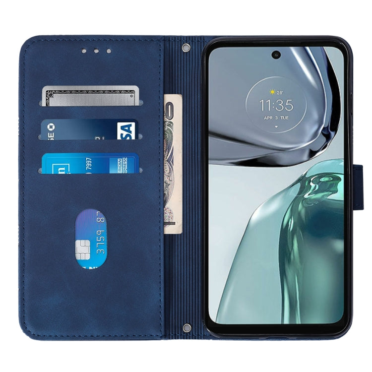 For Motorola Moto G62 5G Crossbody 3D Embossed Flip Leather Phone Case