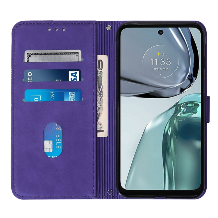For Motorola Moto G62 5G Crossbody 3D Embossed Flip Leather Phone Case
