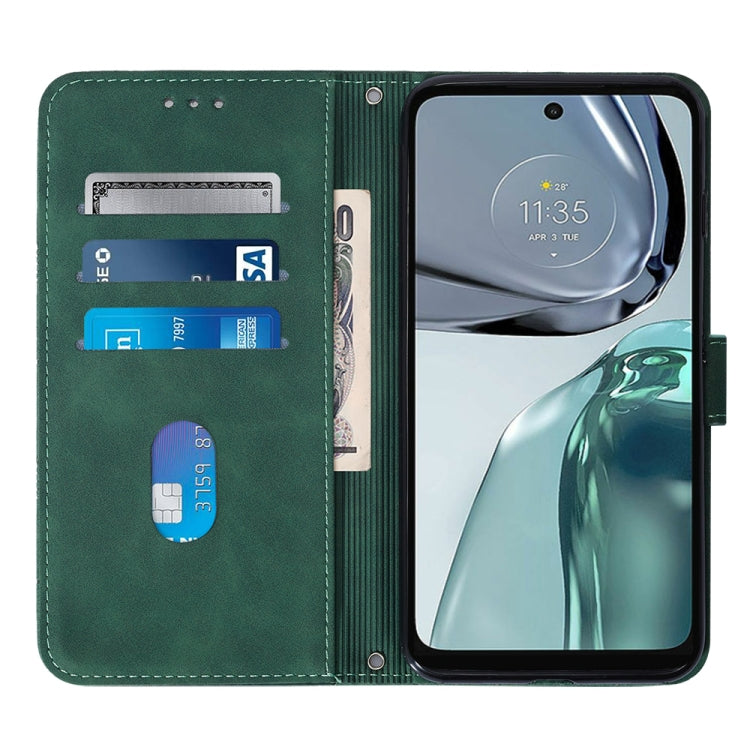 For Motorola Moto G62 5G Crossbody 3D Embossed Flip Leather Phone Case