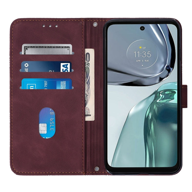 For Motorola Moto G62 5G Crossbody 3D Embossed Flip Leather Phone Case