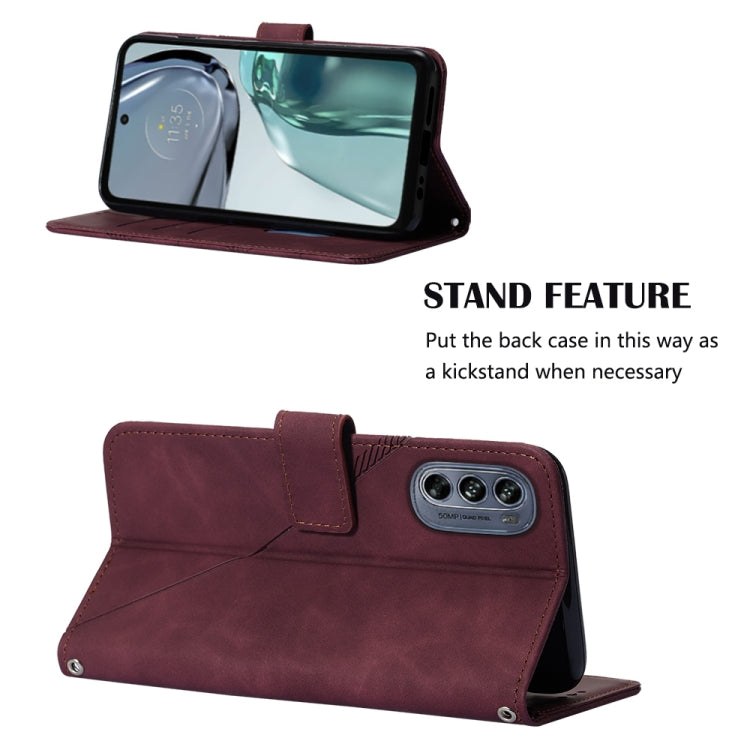 For Motorola Moto G62 5G Crossbody 3D Embossed Flip Leather Phone Case