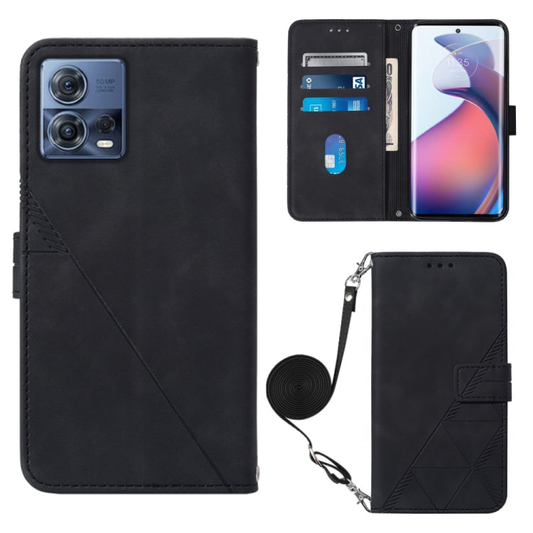 For Motorola Moto S30 Pro 5G Crossbody 3D Embossed Flip Leather Phone Case