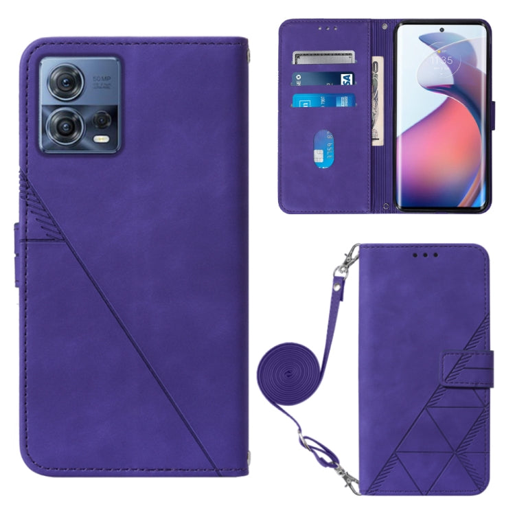 For Motorola Moto S30 Pro 5G Crossbody 3D Embossed Flip Leather Phone Case