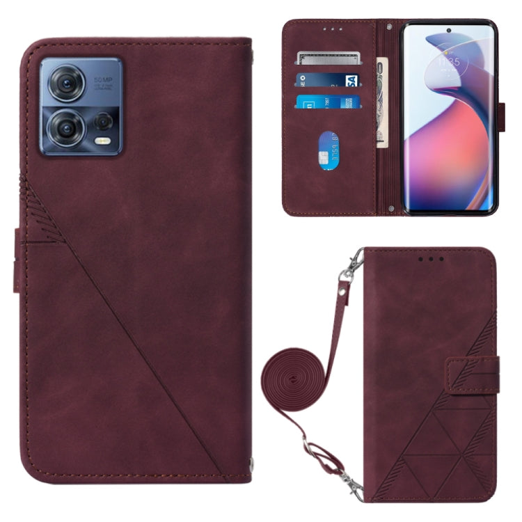 For Motorola Moto S30 Pro 5G Crossbody 3D Embossed Flip Leather Phone Case