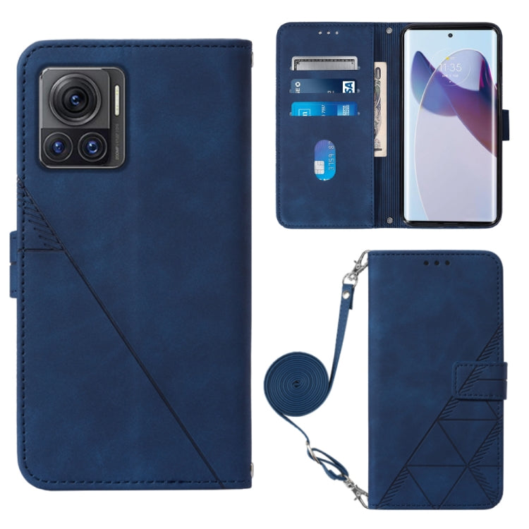 For Motorola Moto X30 Pro 5G Crossbody 3D Embossed Flip Leather Phone Case