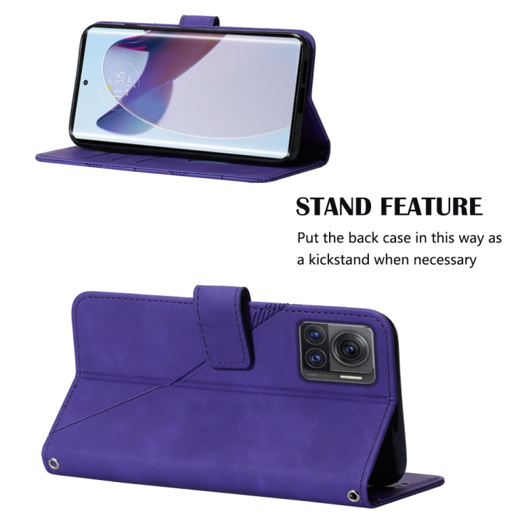 For Motorola Moto X30 Pro 5G Crossbody 3D Embossed Flip Leather Phone Case