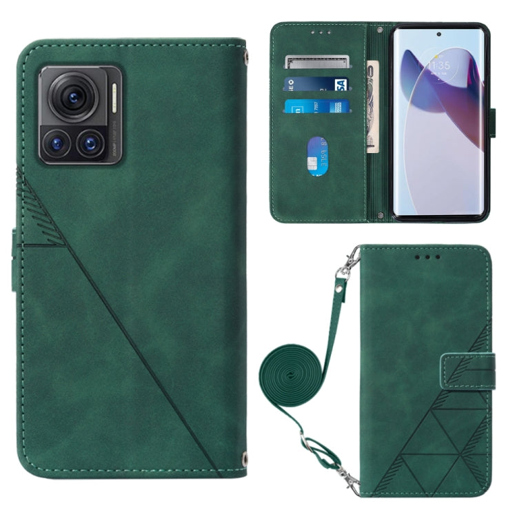 For Motorola Moto X30 Pro 5G Crossbody 3D Embossed Flip Leather Phone Case