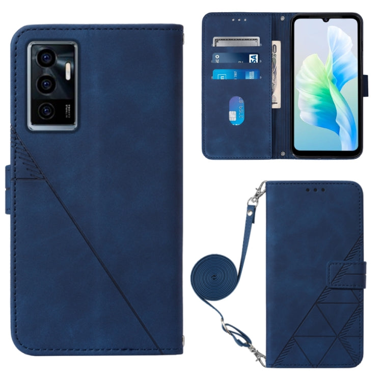 For vivo S10e 5G / V23e 4G&5G /Y75 4G Crossbody 3D Embossed Flip Leather Phone Case