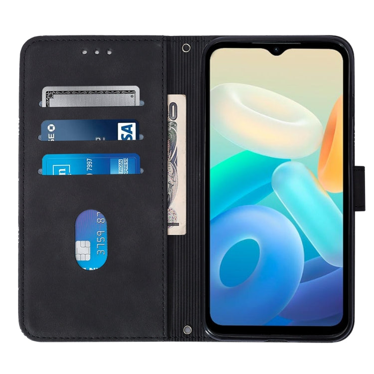 For vivo Y77 5G Crossbody 3D Embossed Flip Leather Phone Case