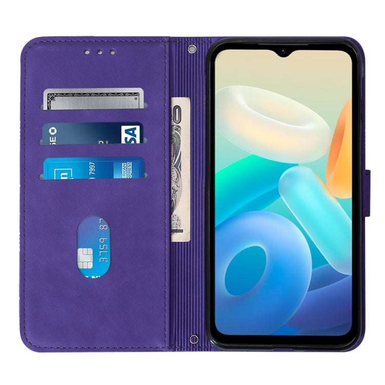 For vivo Y77 5G Crossbody 3D Embossed Flip Leather Phone Case