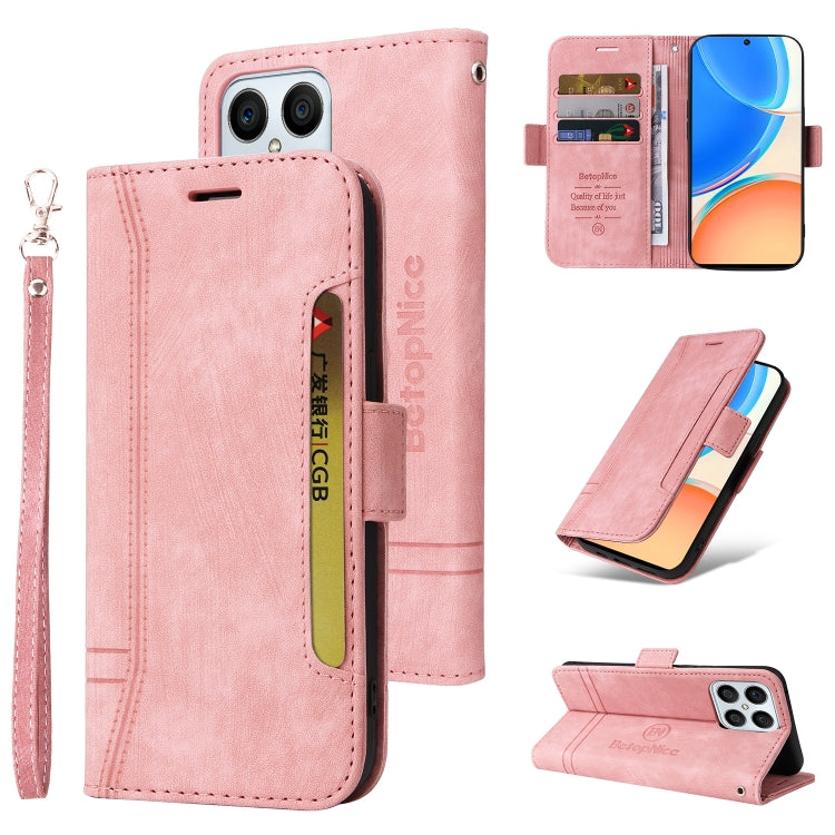 For Honor X8 BETOPNICE Dual-side Buckle Leather Phone Case