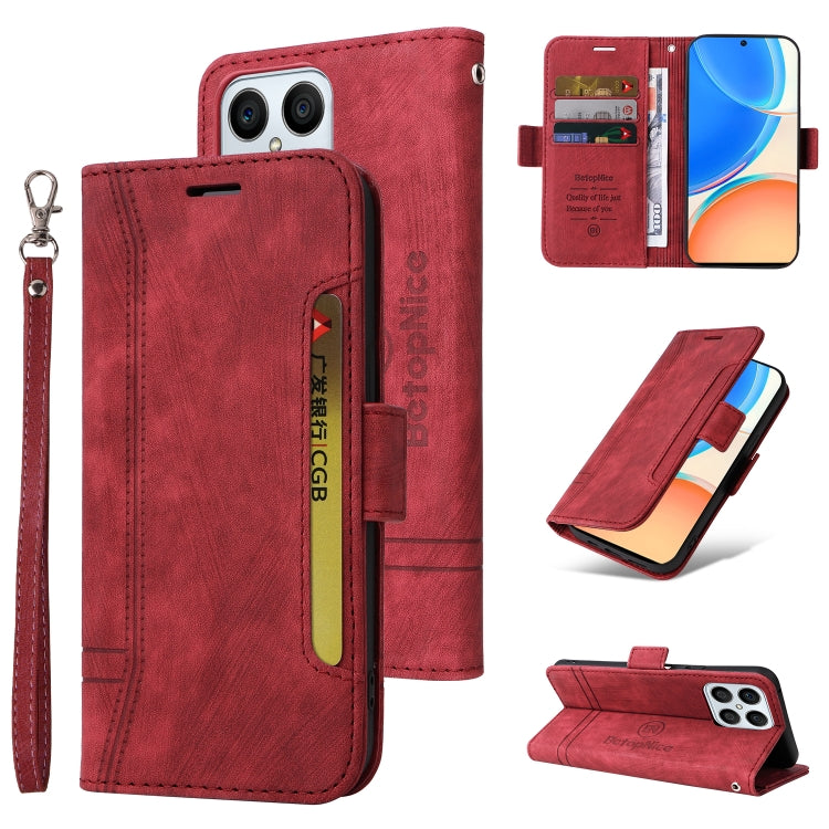 For Honor X8 BETOPNICE Dual-side Buckle Leather Phone Case