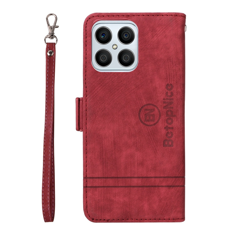 For Honor X8 BETOPNICE Dual-side Buckle Leather Phone Case