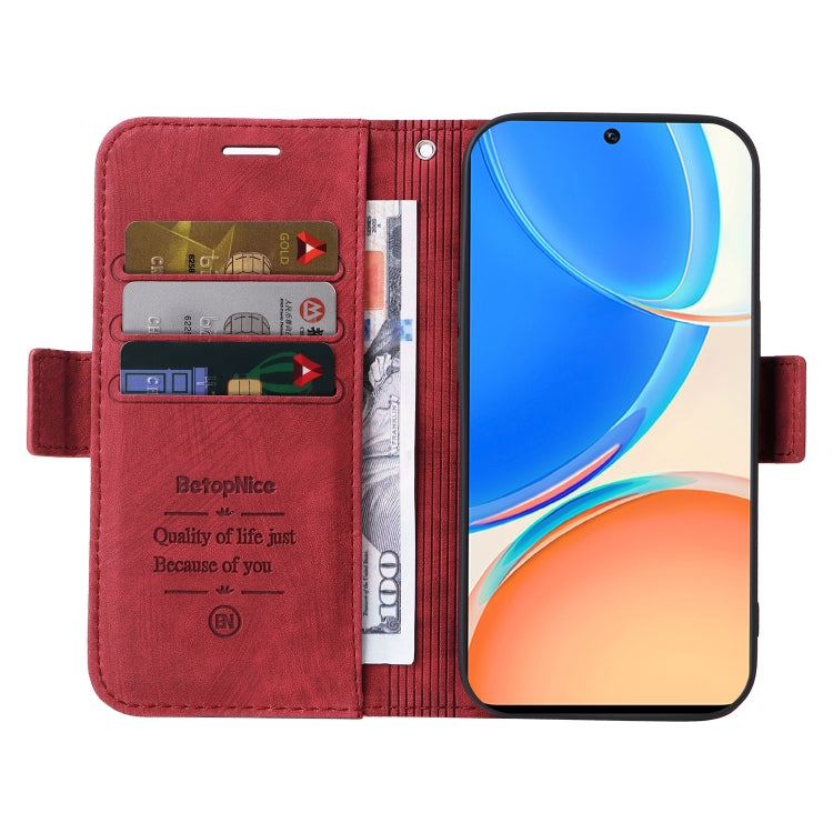 For Honor X8 BETOPNICE Dual-side Buckle Leather Phone Case