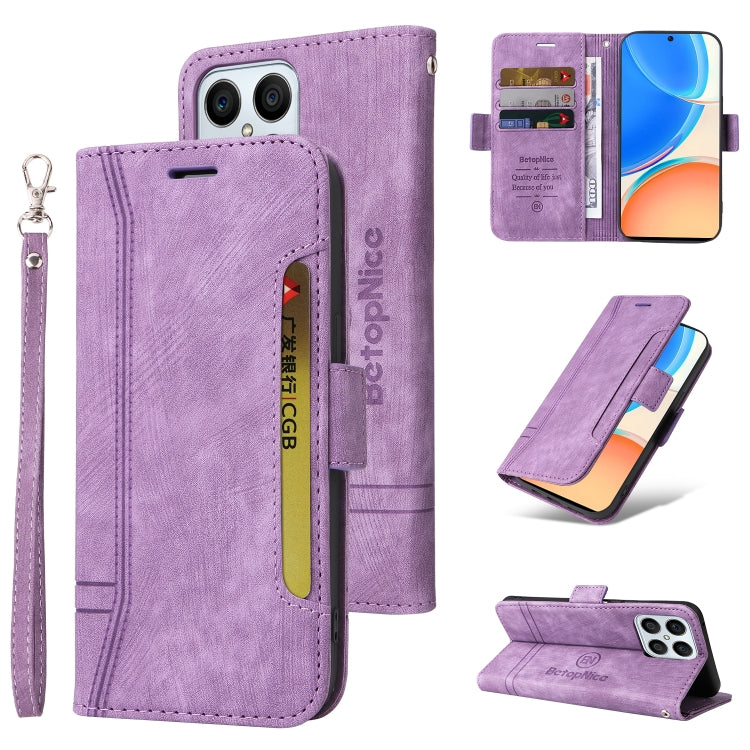 For Honor X8 BETOPNICE Dual-side Buckle Leather Phone Case