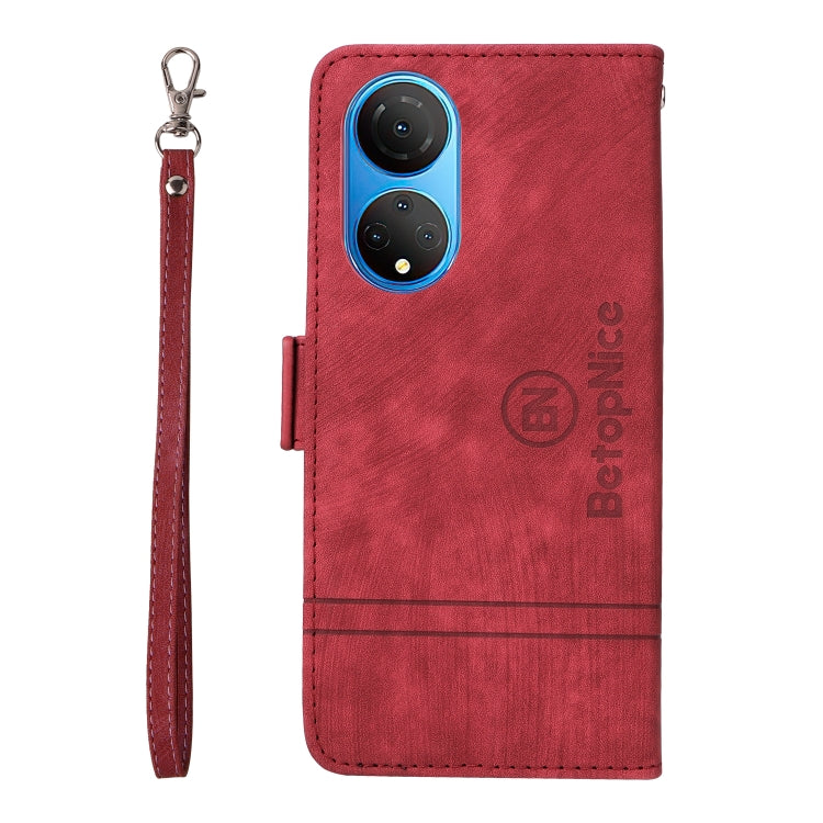 For Honor X7 BETOPNICE Dual-side Buckle Leather Phone Case