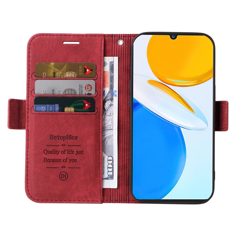 For Honor X7 BETOPNICE Dual-side Buckle Leather Phone Case