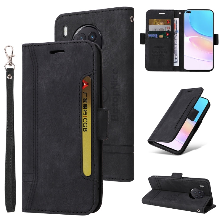 For Huawei nova 8i BETOPNICE Dual-side Buckle Leather Phone Case