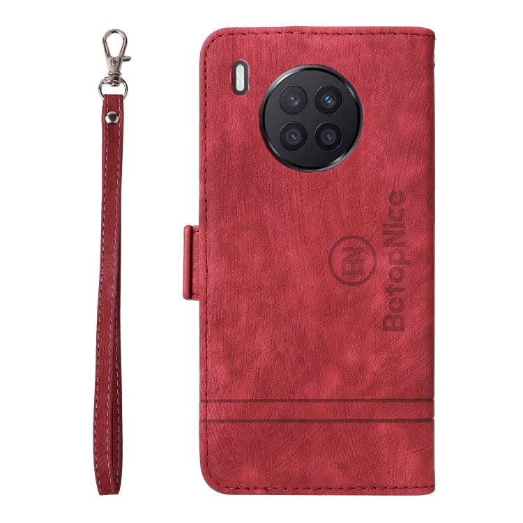 For Huawei nova 8i BETOPNICE Dual-side Buckle Leather Phone Case