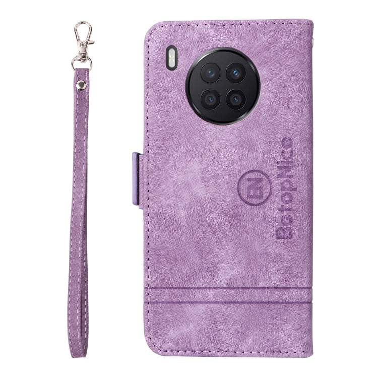 For Huawei nova 8i BETOPNICE Dual-side Buckle Leather Phone Case
