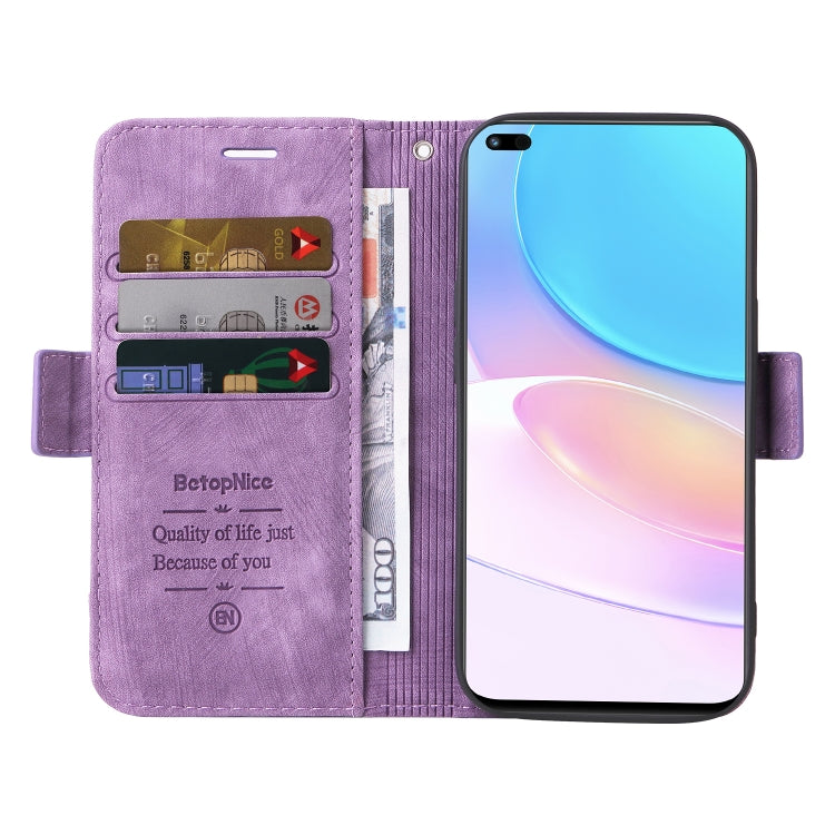 For Huawei nova 8i BETOPNICE Dual-side Buckle Leather Phone Case