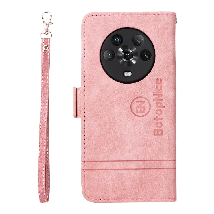 For Honor Magic4 BETOPNICE Dual-side Buckle Leather Phone Case