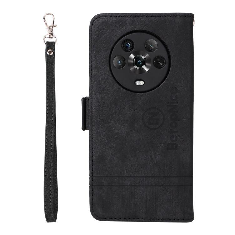 For Honor Magic4 BETOPNICE Dual-side Buckle Leather Phone Case