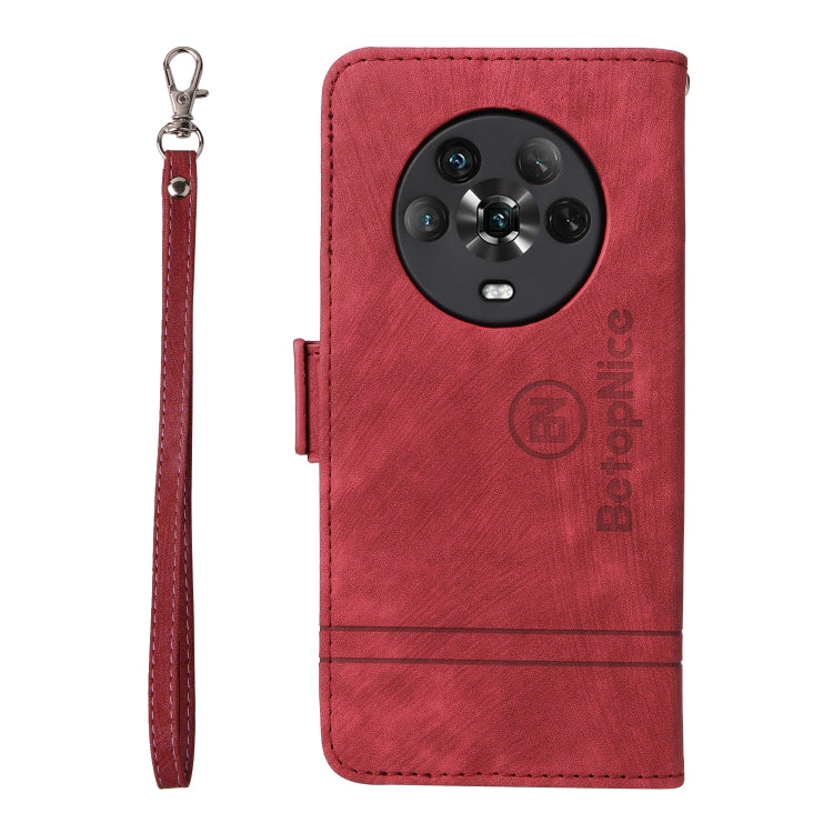 For Honor Magic4 BETOPNICE Dual-side Buckle Leather Phone Case