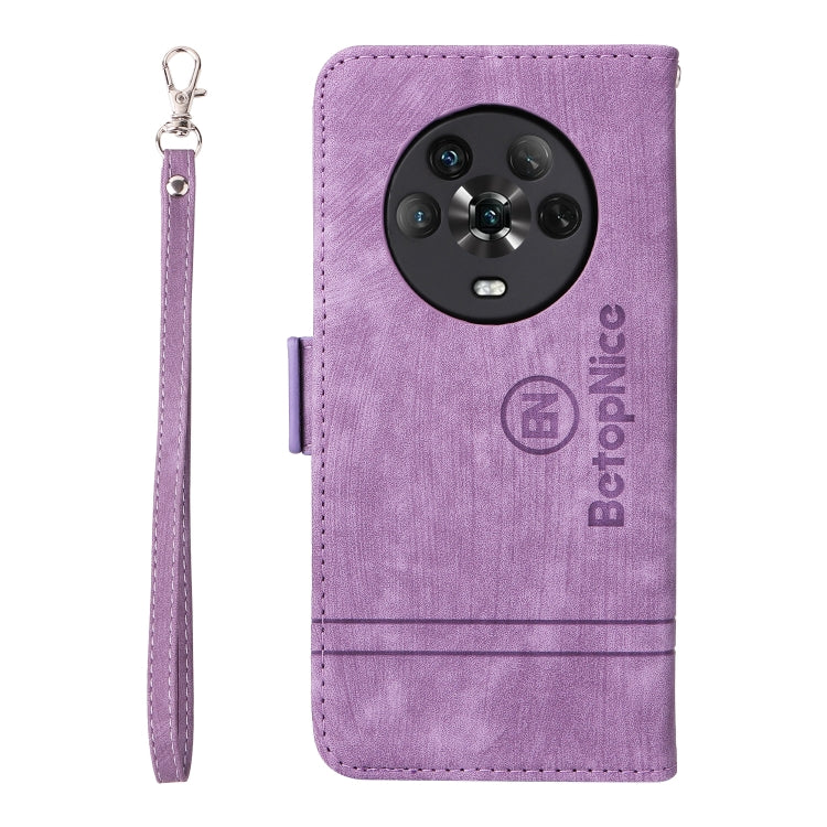 For Honor Magic4 BETOPNICE Dual-side Buckle Leather Phone Case